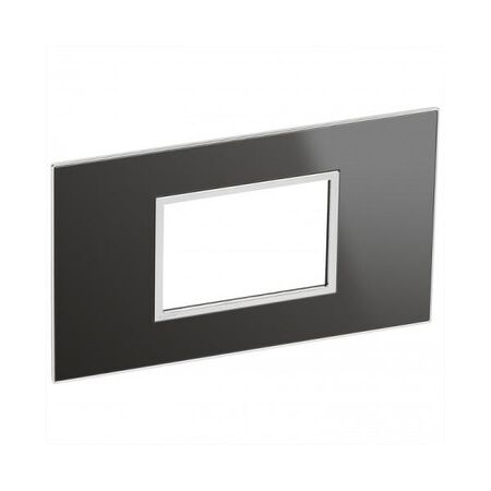 ARTEOR Square 3 Module Coverplate Reflective Black