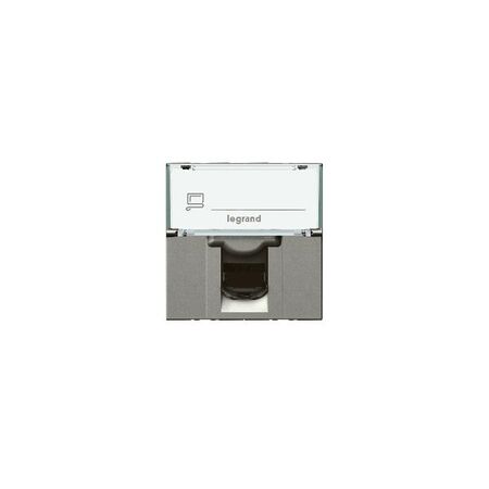 Arteor modular - RJ45 socket/mechanism UTP Cat5e 8 contacts 2 module magnesium