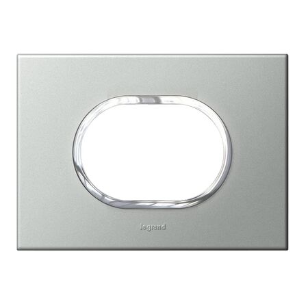 ARTEOR Round 3 Module Horizontal Coverplate Pearl Aluminium