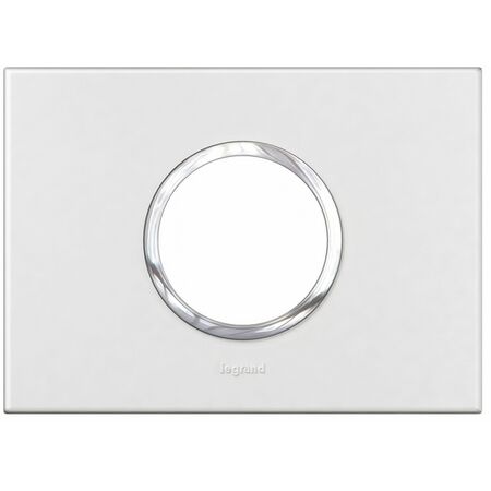 ARTEOR Round 2 Module Horizontal Coverplate + Frame White