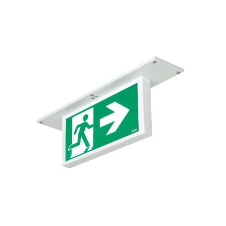 Securit Axiom LED Recessed 4W Emergency Exit Sign - Single Sided Running Man RIGHT