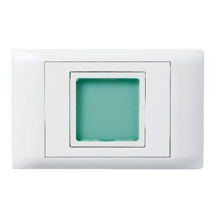 Excel Life - Common plate - Signalling green LED light 1W 240V a.c. white