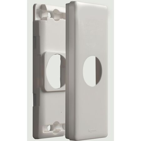 Excel Life Architrave Grid & Plate 1 Gang Gloss White