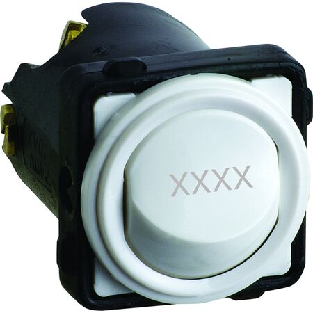 Excel Life - Engraved rocker switch mechanism 2 way 16AX 240V a.c. custom print white