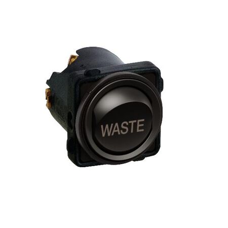 Excel Life - Engraved rocker switch mechanism 2 way 16AX 240V a.c. WASTE engraved Matt Black