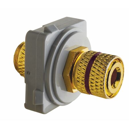 Excel Life - Audio socket/mechanism red banana socket urban grey