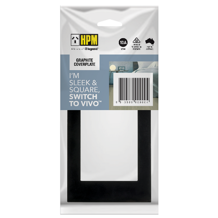 HPM VIVO Coverplate Black Graphite