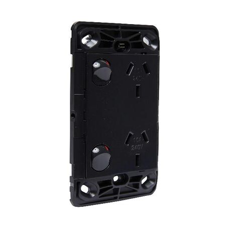 HPM VIVO 10A Vertical Double Power Point Dark Grey