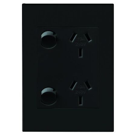 HPM VIVO 10A Vertical Double Power Point Dark Grey