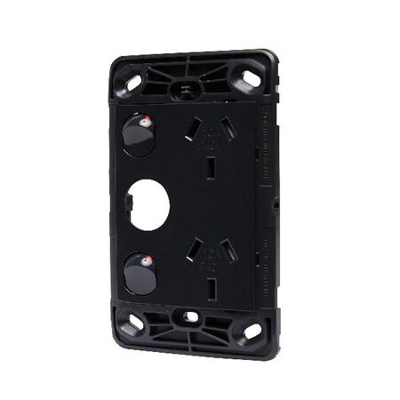 HPM VIVO 10A Vertical Double Power Point with Extra Function Hole Dark Grey