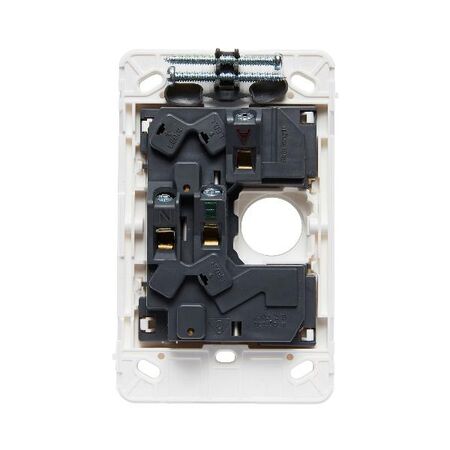 HPM VIVO 10A Vertical Double Power Point with Extra Function Hole White