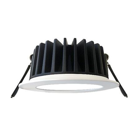 HPM AZALEA 11W 800lm LED Warm White Dimmable Downlight with External Driver 90mm White