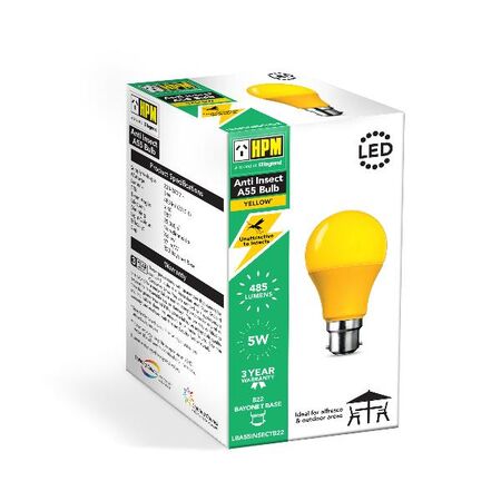 HPM B22 LED 5W Anti Insect Bulb A55