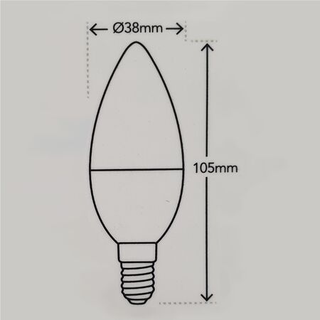 HPM Candle 5W 560lm LED Edison Globe Warm White