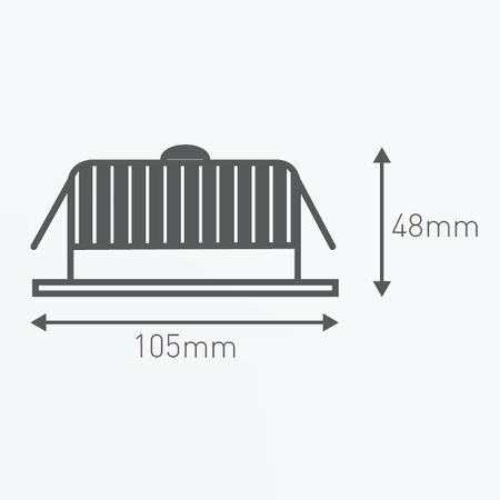 HPM AZALEA 11W 800lm LED Warm White Dimmable Downlight with External Driver 90mm White