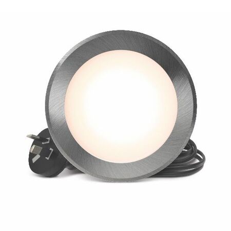 HPM Tri-Colour 7W LED Flush Mounted Dimmable Downlight with Integrated Driver Polished Silver 90mm