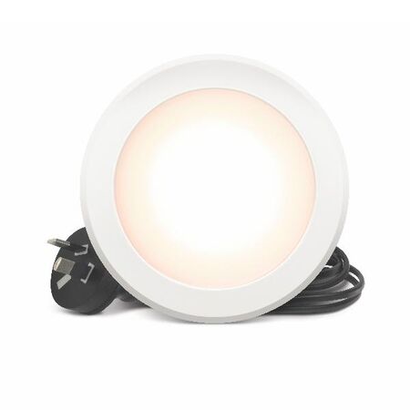 HPM Tri-Colour 7W LED Flush Mounted Dimmable Downlight with Integrated Driver White 90mm