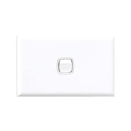 Excel - Horizontal weatherproof switch - Single Pole Double Throw - 1 gang 2 way IP56 10A 240V a.c. white