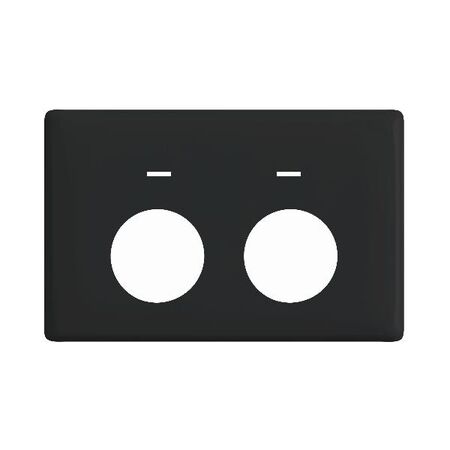 Linea - Coverplate for autoswitch double powerpoint with extra safety black