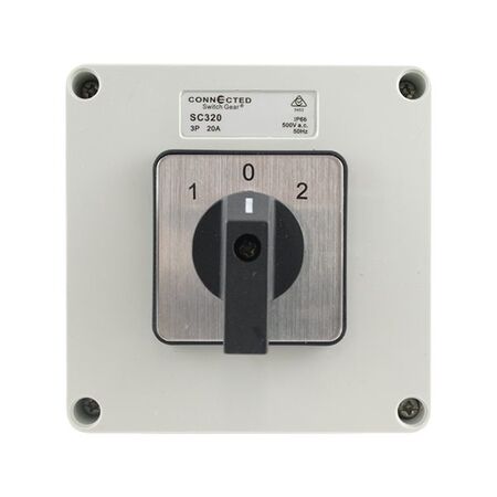 IP55 Changeover Switch 3 Pole 500V AC 20A
