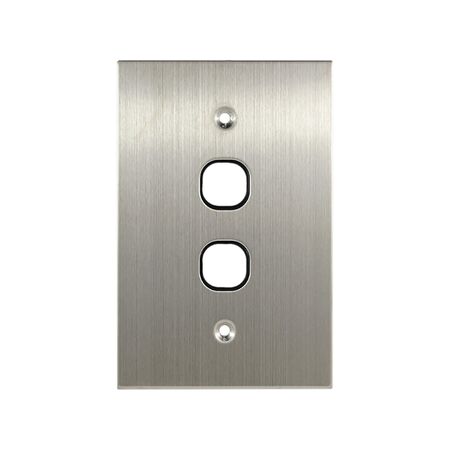Grid Plate 2 Gang – BLACK