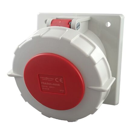 IP67 Panel Socket Angle 5 Pin – 400V 63A