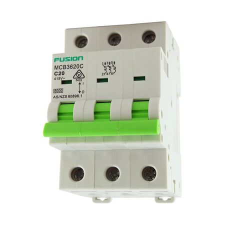 Circuit Breaker 3 Pole 6kA 20A