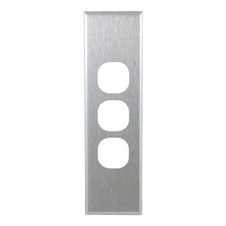 Metal Cover Plate 3 Gang Architrave