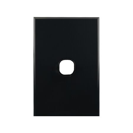 Grid Plate 1 Gang – BLACK