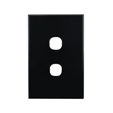 Grid Plate 2 Gang – BLACK