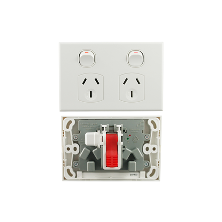 Quick Fit Double Power Point 10A 250V AC