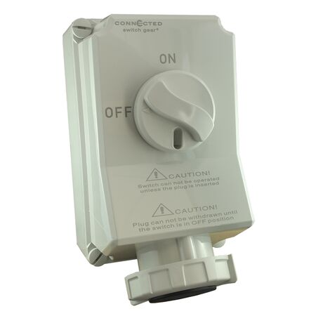 IP67 Combination Switched Socket Outlet Interlock 5 Pin 500V 63A