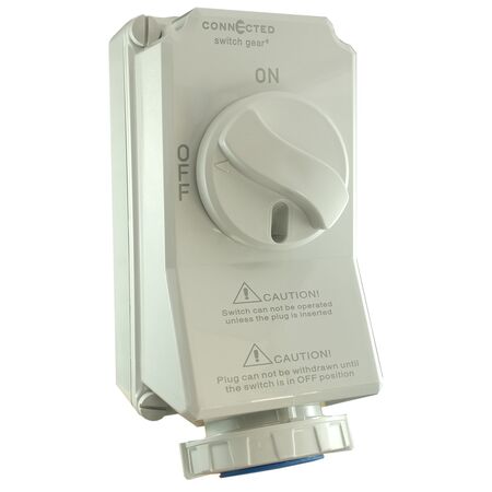 IP67 Combination Switched Socket Outlet Interlock 5 Pin 240V 16A