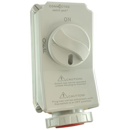 IP67 Combination Switched Socket Outlet Interlock 5 Pin 400V 16A