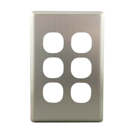 Metal Cover Plate 6 Gang