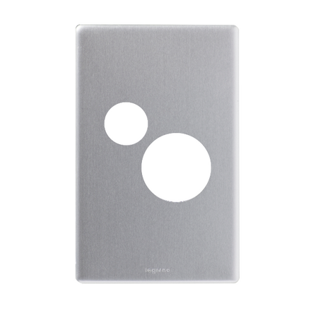 Excel Life Vertical Single Powerpoint Coverplate Matt Silver