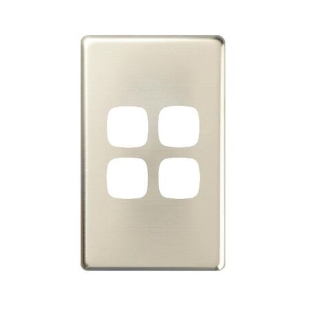 EXCEL - 4 Gang Switch Coverplate Only - Stainless Steel