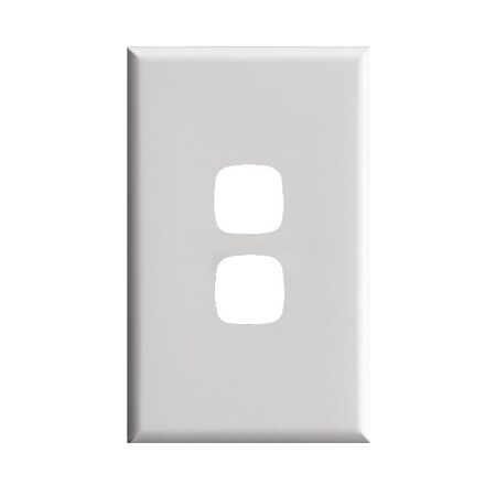 Excel - Switch coverplate 2 gang gloss white
