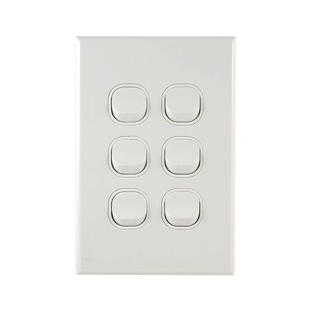 Light Switch 6 Gang – VERTICAL