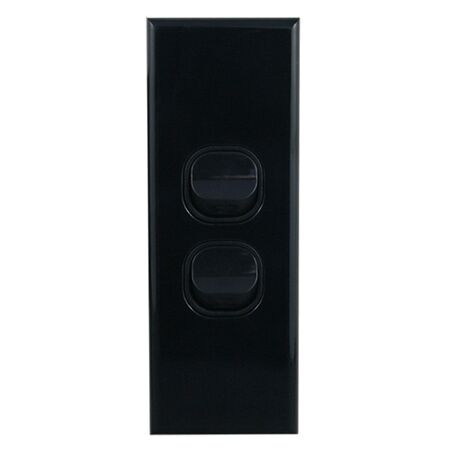 Architrave Switch 2 Gang BLACK