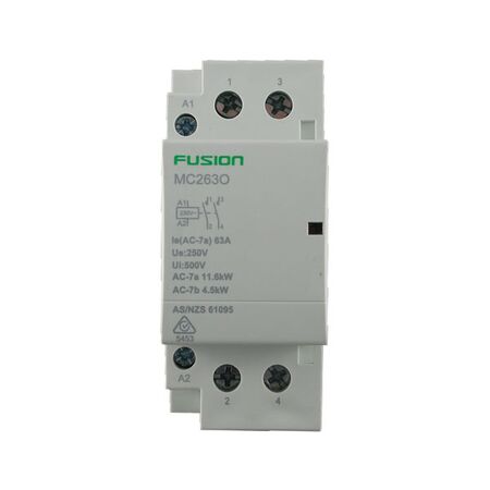 Modular Contactor 2 Pole 250V AC 63A 2NO