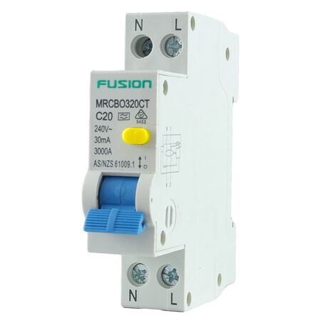 RCBO 1 Pole Combo 3kA 250V AC 25A Type A