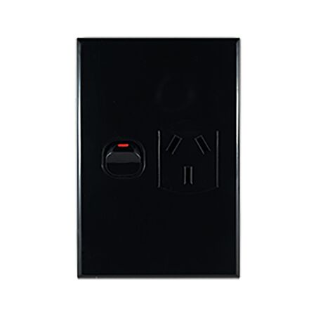 Single Power Point – VERTICAL BLACK