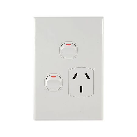 Single Power Point with Extra Switch – VERTICAL