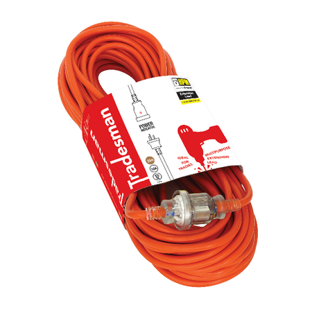HPM Tradesman Extra Heavy Duty 10A 3 Core 1.5mm² Extension Lead 35m Orange