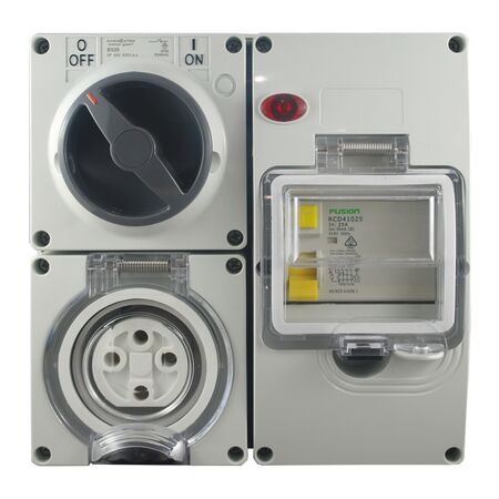 IP66 RCD Protected Combination Switched Outlet 4 Pin – 500V 20A