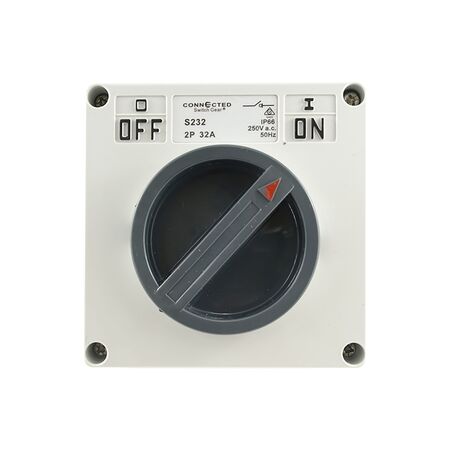 IP66 Surface Switch 2 Pole 250V 32A