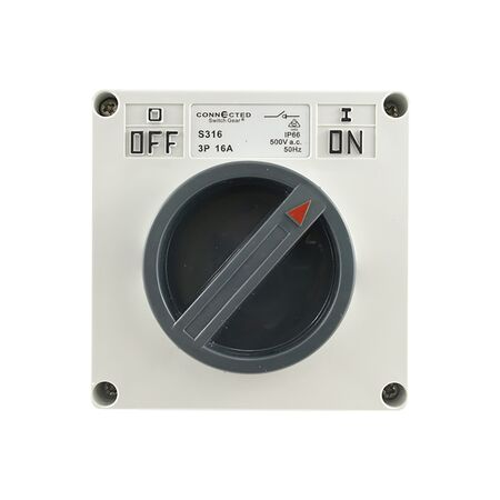 IP66 Surface Switch 3 Pole 500V 16A