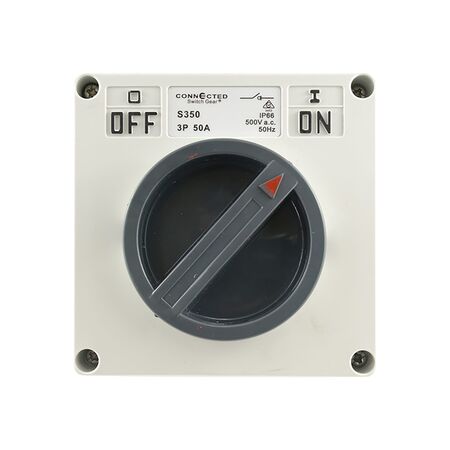 IP66 Surface Switch 3 Pole 500V 50A
