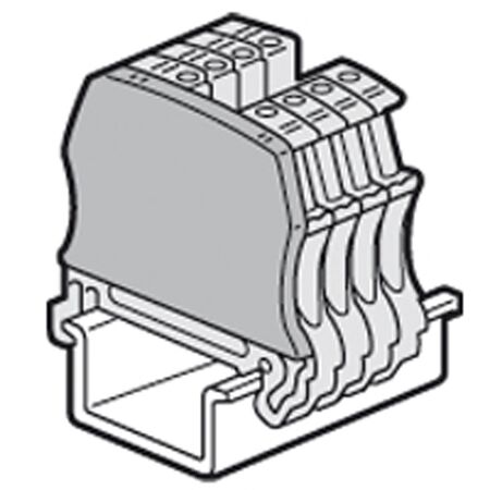 Viking3 - end cap for screw terminal blocks 1 entry/1 outlet 5, 6, 8 and 10mm pitch